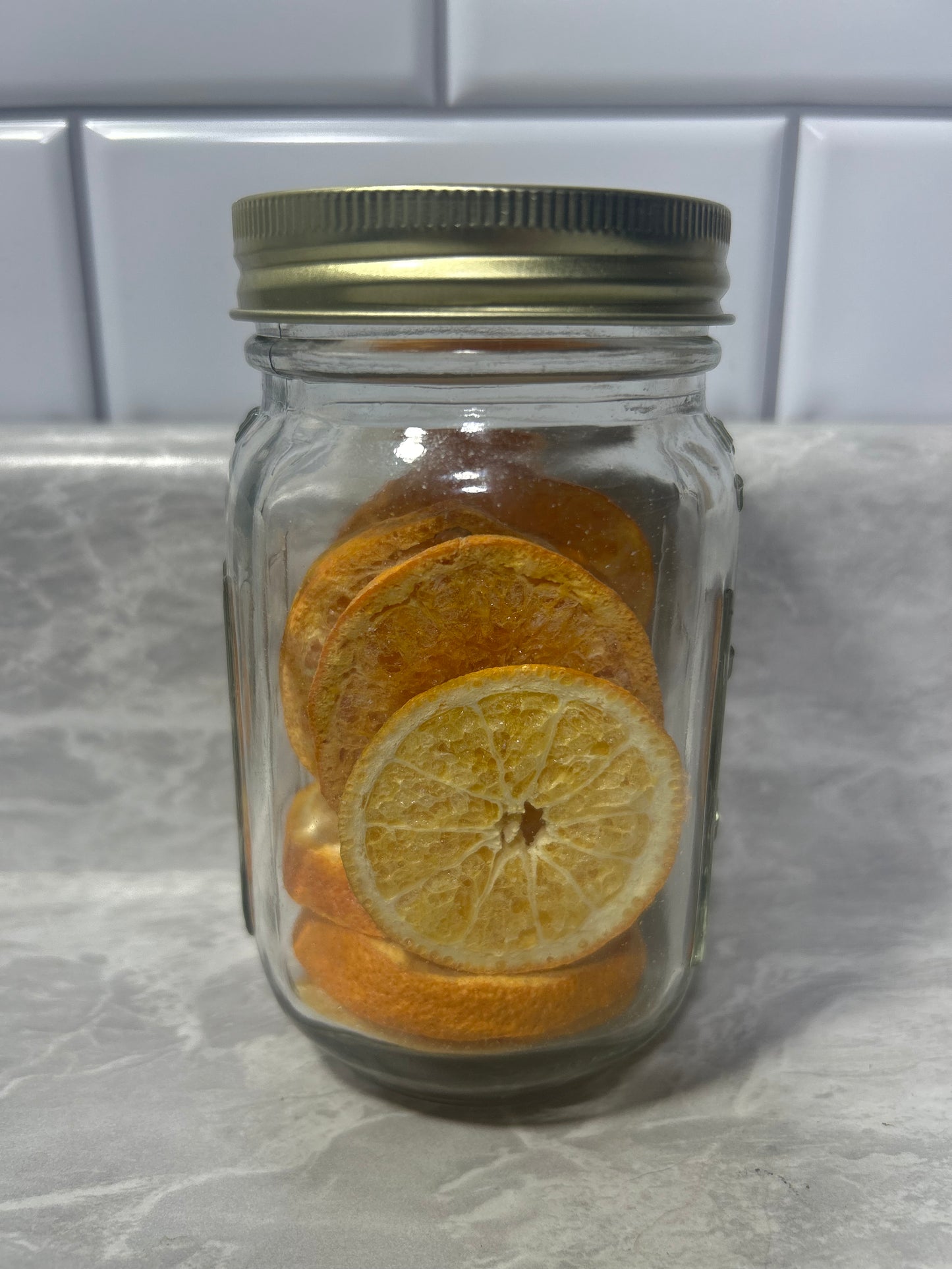 Orange, Slices, Freeze-Dried, Pint Jar