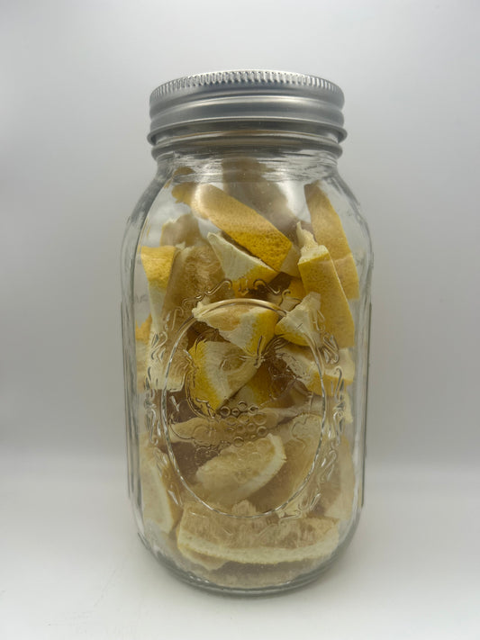 Lemon, Wedge Cut, Freeze Dried, Quart Jar