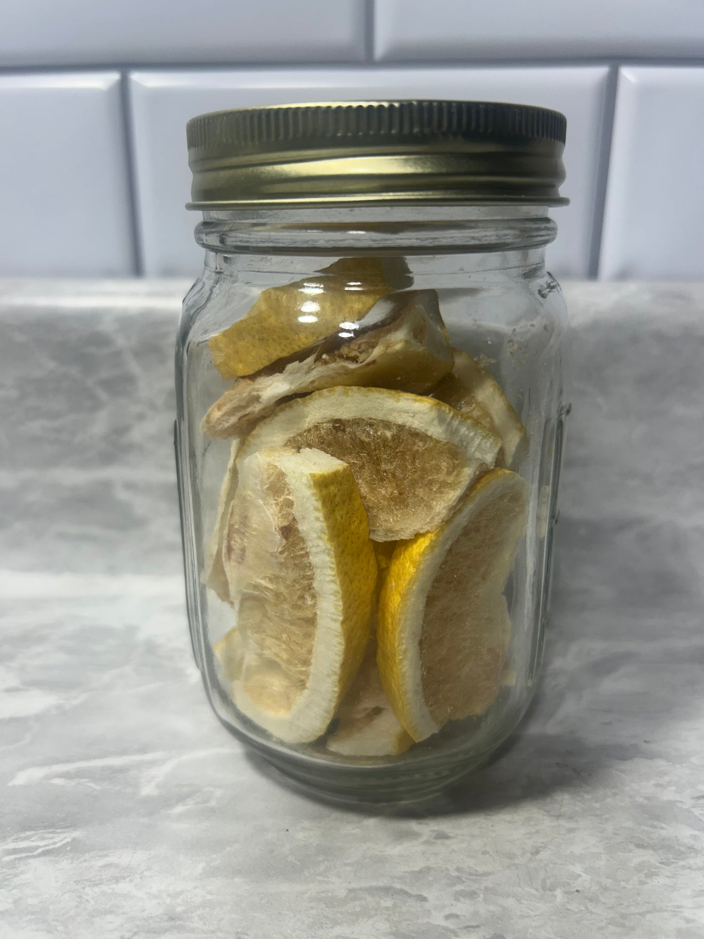 Lemon, Wedge Cut, Freeze Dried, Pint Jar