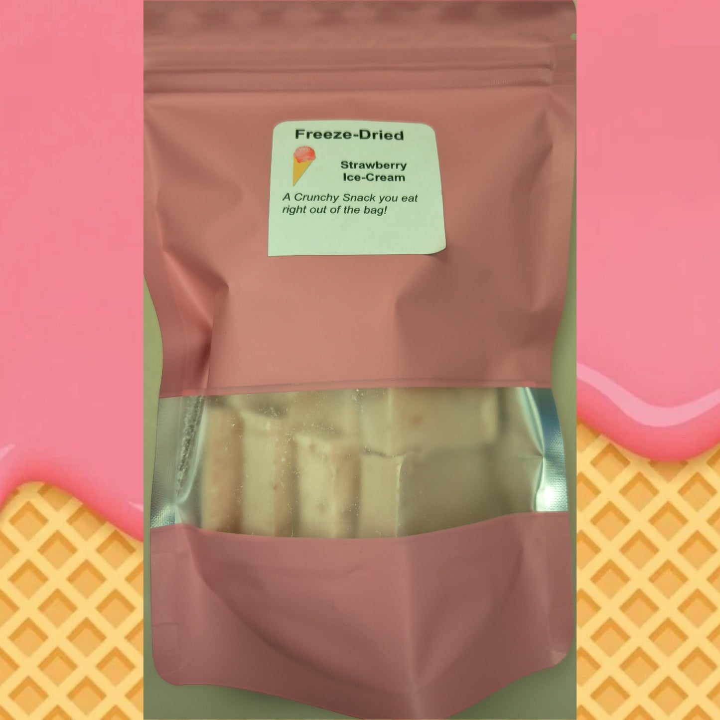 Strawberry Ice Cream, Freeze Dried