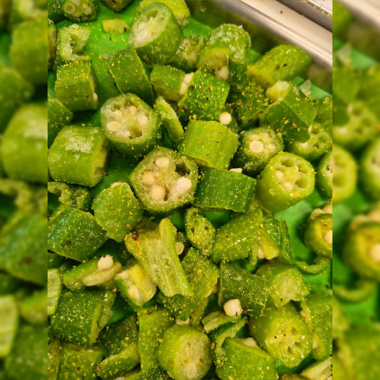 Lemon Pepper Okra, Freeze-Dried