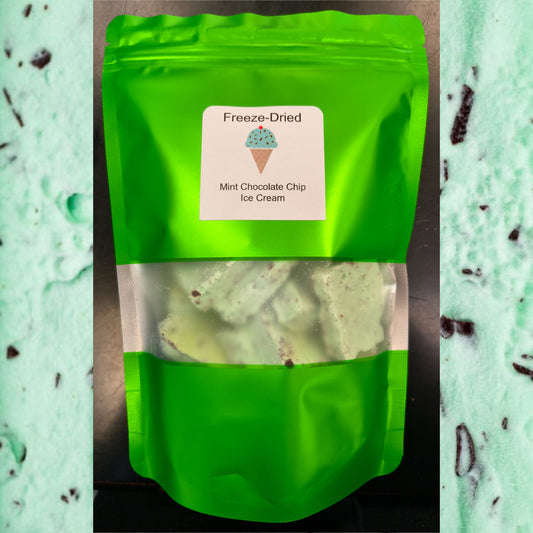 Mint Chocolate Chip Ice Cream, Freeze Dried
